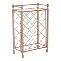 OSP Home Furnishings CVN6599-CHG Covina Wine Rack in Champagne Finish